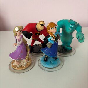 Disney Infinity Characters Mr Incredible Sully Anna Rapunzel Tangled Frozen Mons
